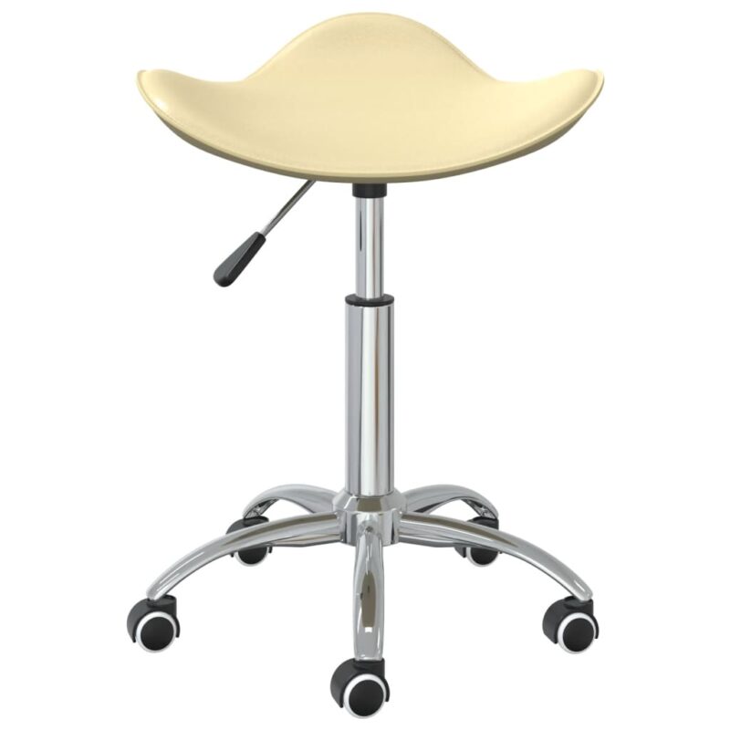 Salonski stolček krem umetno usnje