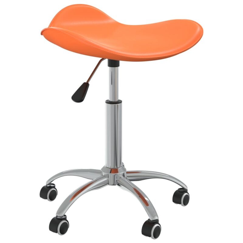 Salonski stolček oranžno umetno usnje