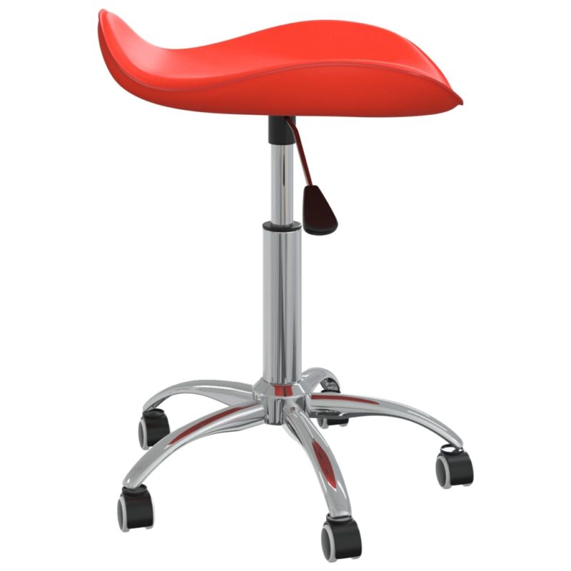 Salonski stolček rdeče umetno usnje