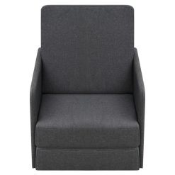 Spremenljiv stol z ležiščem temno sivo blago