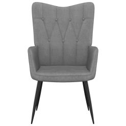 Stol za sproščanje temno sivo blago