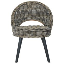 Fotelj iz kubu ratana črn