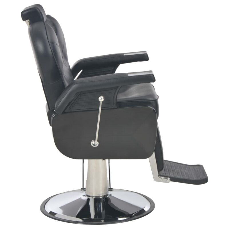 Frizerski stol iz umetnega usnja 72x68x98 cm črn