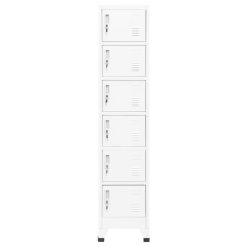 Omara s ključavnico bela 38x40x180 cm jeklo