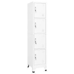 Omara s ključavnico bela 38x45x180 cm jeklo