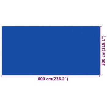 Preproga za šotor 300x600 cm modra HDPE