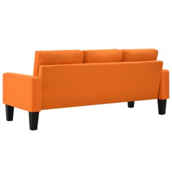 Kavč trosed iz blaga oranžne barve