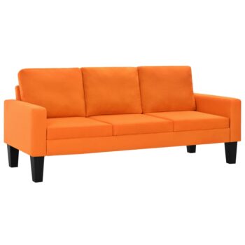 Kavč trosed iz blaga oranžne barve