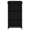 Omara za shranjevanje s 6 predali 55x29x55 cm črna iz jekla