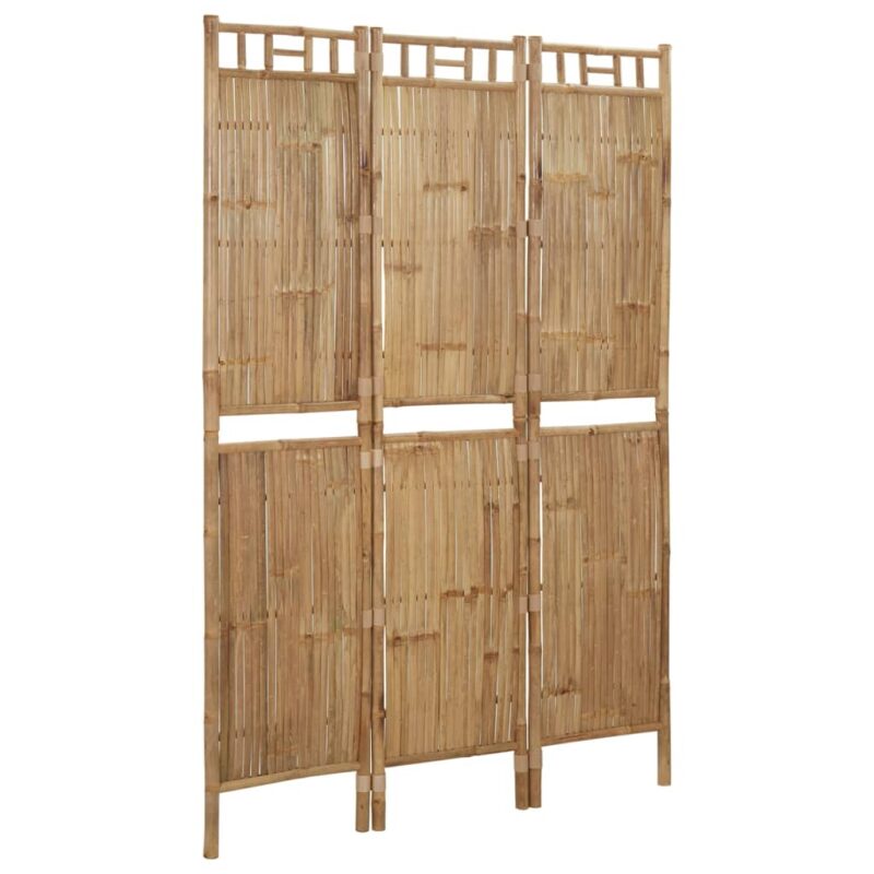 Paravan 3-delni iz bambusa 120x180 cm