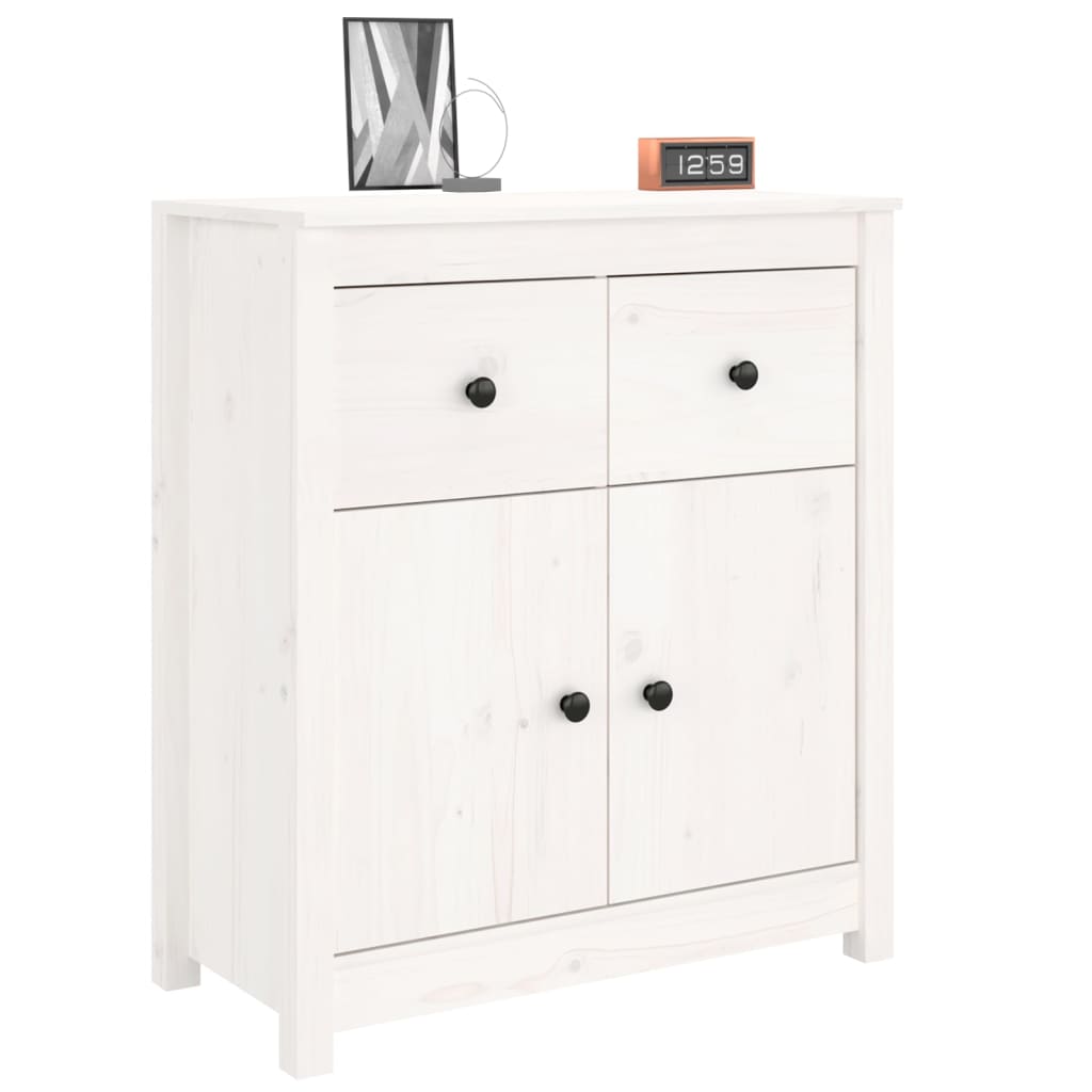 Komoda bela 70x35x80 cm trdna borovina