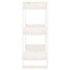 Knjižna omara/pregrada bela 60x35x91 cm trdna borovina