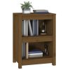 Knjižna omara medeno rjava 50x35x68 cm trdna borovina