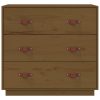 Komoda medeno rjava 80x40x75 cm trdna borovina