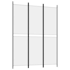 Paravan 3-delni bel 150x200 cm blago