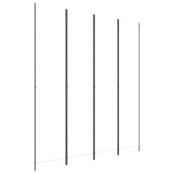 Paravan 4-delni 200x220 cm črno blago