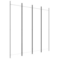 Paravan 4-delni bel 200x200 cm blago