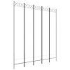 Paravan 5-delni 200x220 cm črno blago