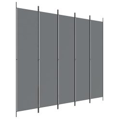 Paravan 5-delni antracit 250x220 cm blago