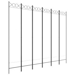 Paravan 6-delni bel 240x200 cm blago