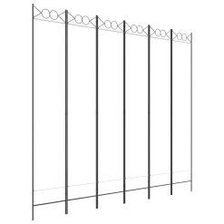 Paravan 6-delni bel 240x220 cm blago