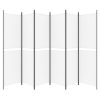 Paravan 6-delni bel 300x200 cm blago
