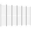 Paravan 6-delni bel 300x200 cm blago