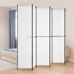 Paravan 6-delni bel 300x220 cm blago