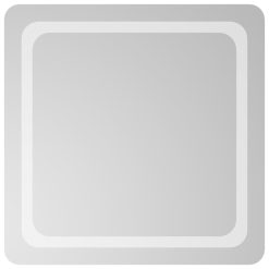 LED kopalniško ogledalo 60x60 cm