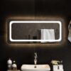 LED kopalniško ogledalo 90x40 cm