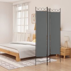 Paravan 3-delni antracit 120x200 cm blago