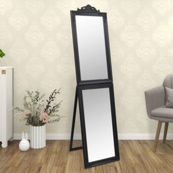Prostostoječe ogledalo črno 40x160 cm