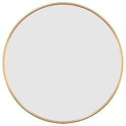 Stensko ogledalo zlate Ø 20 cm okroglo