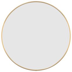 Stensko ogledalo zlate Ø 50 cm okroglo