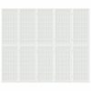 Zložljiv 5-delni paravan japonski stil 200x170 cm bele barve