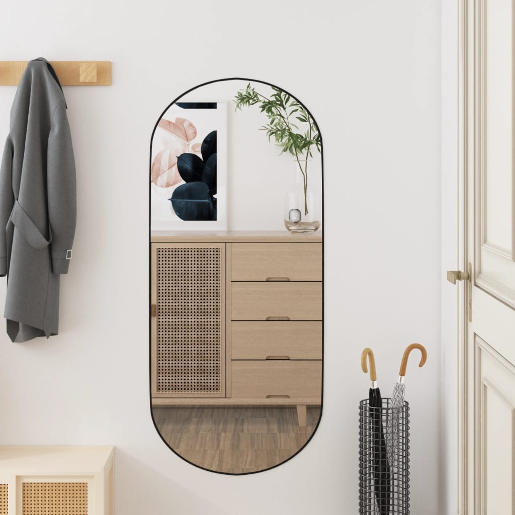 Stensko ogledalo 35x80 cm steklo ovalno