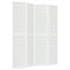 Zložljiv 4-delni paravan japonski stil 160x170 cm bele barve