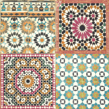 DUTCH WALLCOVERINGS Tapeta z motivom maroških ploščic večbarvna