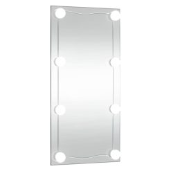 Stensko ogledalo z LED lučmi 30x60 cm stekleno pravokotno