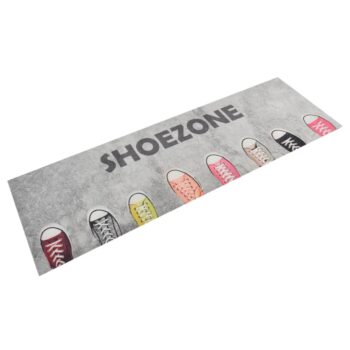 Kuhinjska preproga pralna napis Shoezone 60x180 cm žamet