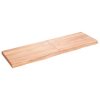 Stenska polica svetlo rjava 160x50x6 cm trdna hrastovina