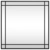 Stensko ogledalo črno 60x60 cm kvadratno železo