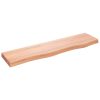 Stenska polica svetlo rjava 80x20x4 cm trdna hrastovina