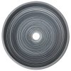 Nadpultni umivalnik siv okrogel Φ41x14 cm keramika