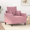 Fotelj roza 60 cm žamet