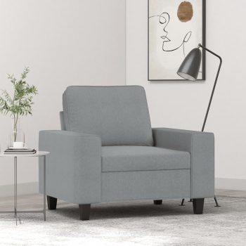 Fotelj svetlo siv 60 cm blago