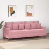 Kavč trosed roza 180 cm žamet