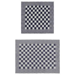 Komplet brisač 10-delni moder in bel bombaž