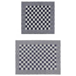 Komplet brisač 20-delni moder in bel bombaž