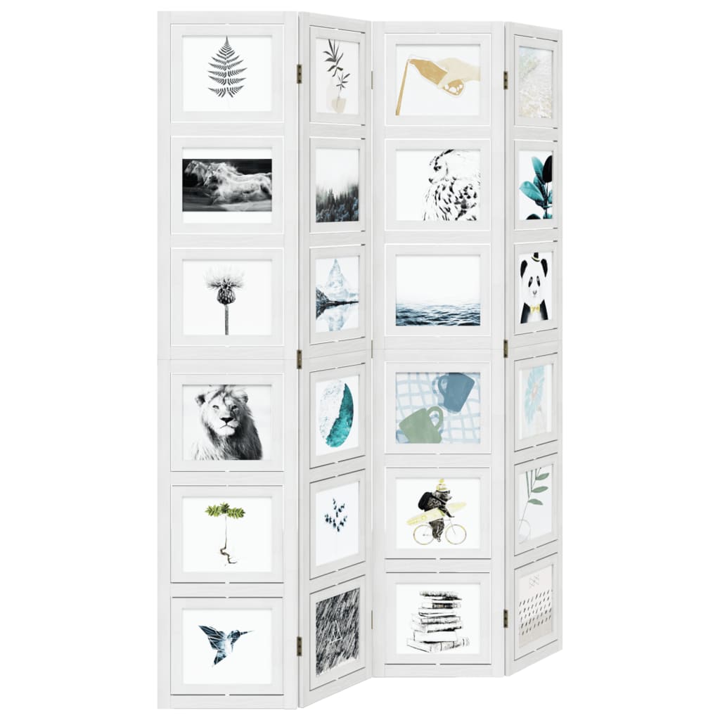 Paravan 4-delni bel trden les pavlovnije